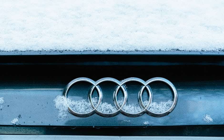 OWASP Top 10 risks - Car logo covered in snow, symbolizing winter in España.