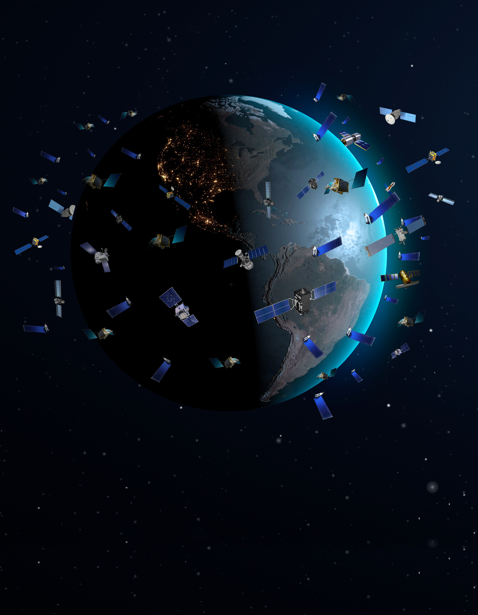 Satellite orbits (LEO, MEO, GEO)